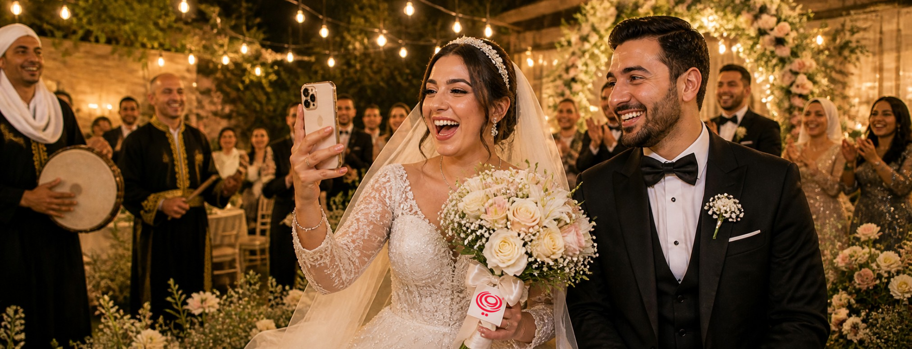 تشكيلة ورد الفرح — بوكيهات عروسة أنيقة بيضاء ووردية للتوصيل في مصر