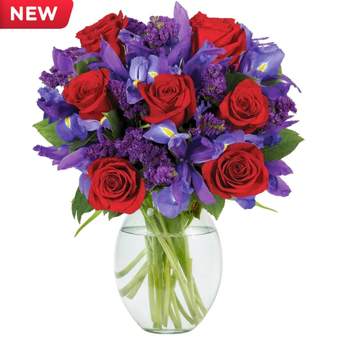 Royal Flame — red and purple mixed bouquet for romance delivery Egypt