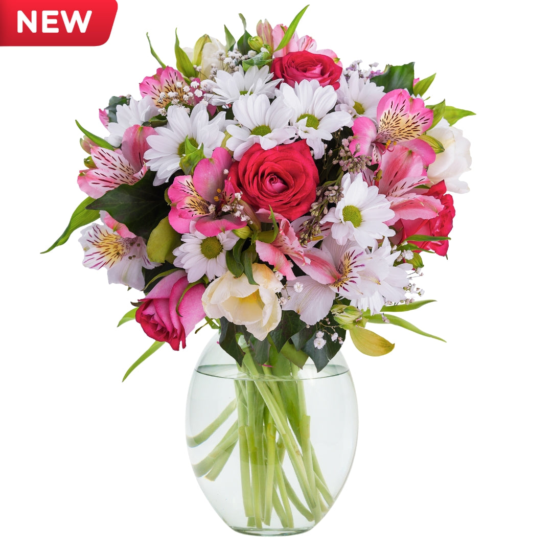 Floral Mix — mixed roses and lilies bouquet for birthday delivery in Egypt Main image