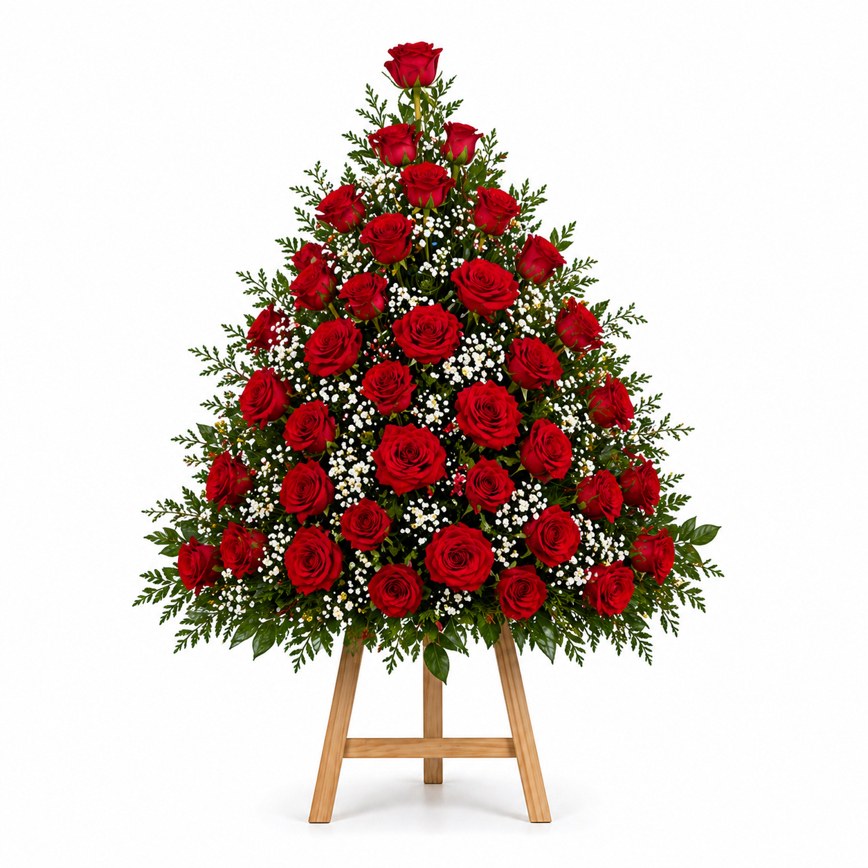 Royal Red Celebration Stand — red congratulations flower stand for Egypt