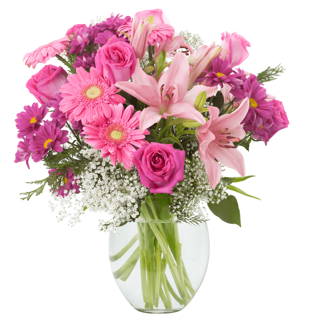A Sent of Love — pink lilies and roses bouquet for anniversary delivery Egypt Main image